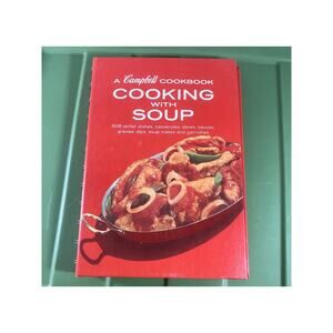 VTG‎ Campbell's Cookbook: Cooking with Soup, 1976, Vintage, 70s, Red, Recipes
